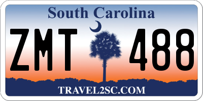 SC license plate ZMT488