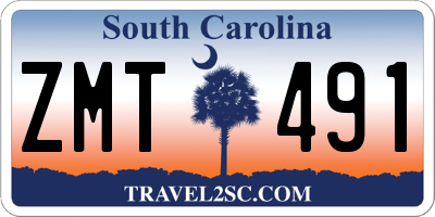 SC license plate ZMT491