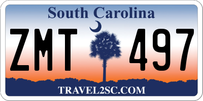 SC license plate ZMT497