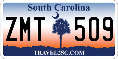SC license plate ZMT509