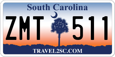 SC license plate ZMT511