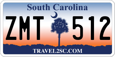 SC license plate ZMT512