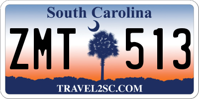 SC license plate ZMT513
