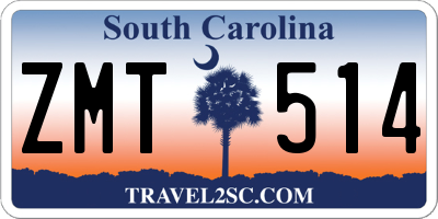 SC license plate ZMT514