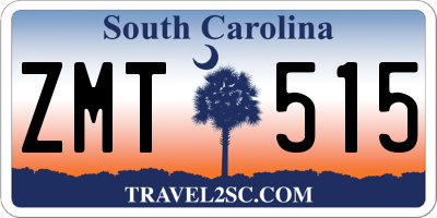 SC license plate ZMT515