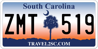 SC license plate ZMT519