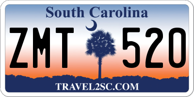 SC license plate ZMT520
