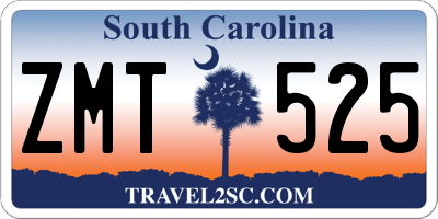 SC license plate ZMT525