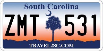 SC license plate ZMT531