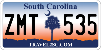 SC license plate ZMT535