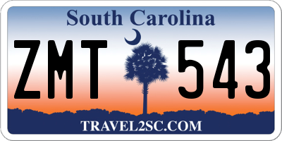 SC license plate ZMT543
