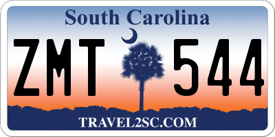 SC license plate ZMT544