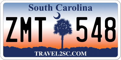 SC license plate ZMT548