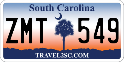 SC license plate ZMT549