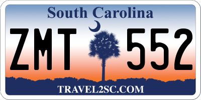SC license plate ZMT552