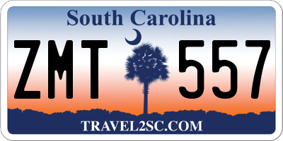 SC license plate ZMT557