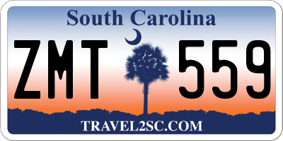 SC license plate ZMT559