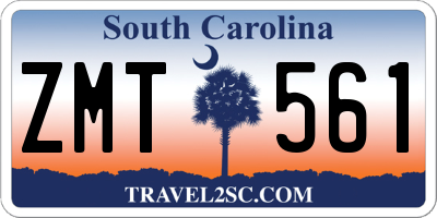 SC license plate ZMT561