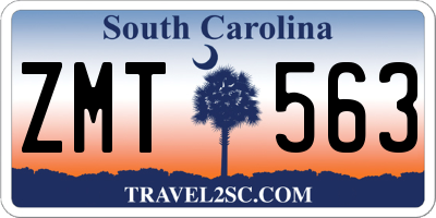 SC license plate ZMT563