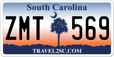 SC license plate ZMT569