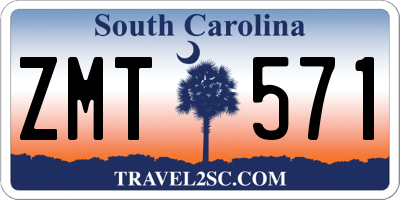 SC license plate ZMT571