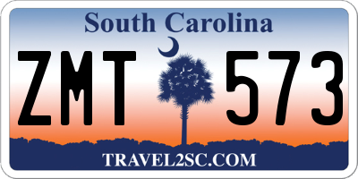 SC license plate ZMT573