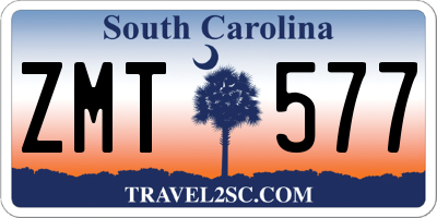 SC license plate ZMT577