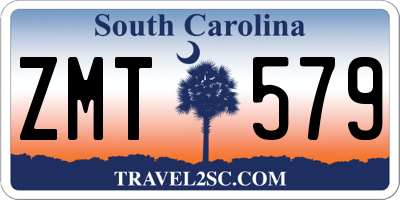 SC license plate ZMT579