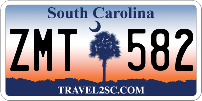 SC license plate ZMT582