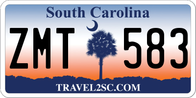 SC license plate ZMT583