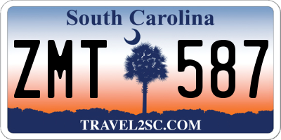 SC license plate ZMT587