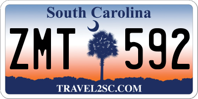 SC license plate ZMT592
