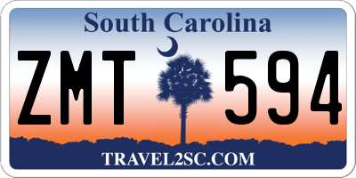 SC license plate ZMT594