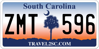 SC license plate ZMT596
