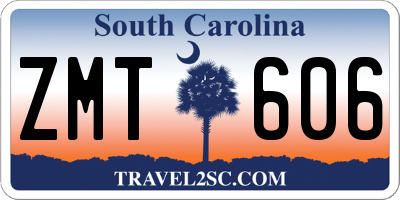 SC license plate ZMT606