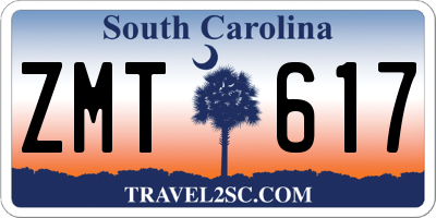 SC license plate ZMT617