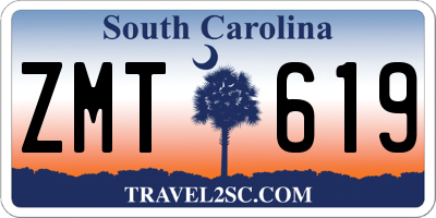 SC license plate ZMT619