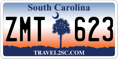 SC license plate ZMT623
