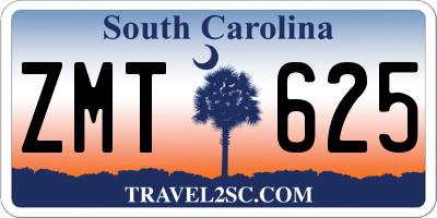 SC license plate ZMT625
