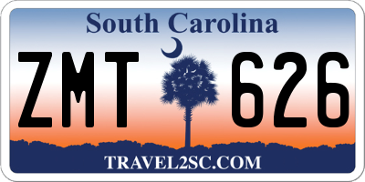 SC license plate ZMT626
