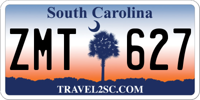 SC license plate ZMT627