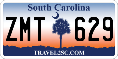 SC license plate ZMT629