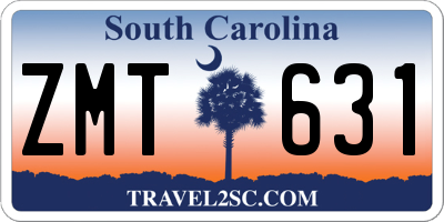 SC license plate ZMT631