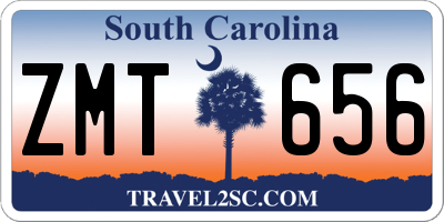 SC license plate ZMT656