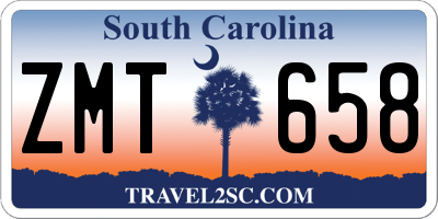 SC license plate ZMT658