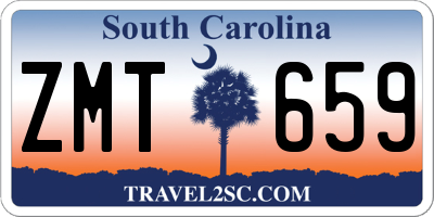 SC license plate ZMT659