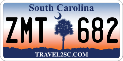SC license plate ZMT682