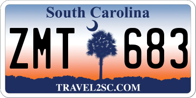 SC license plate ZMT683