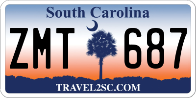 SC license plate ZMT687