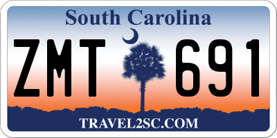 SC license plate ZMT691